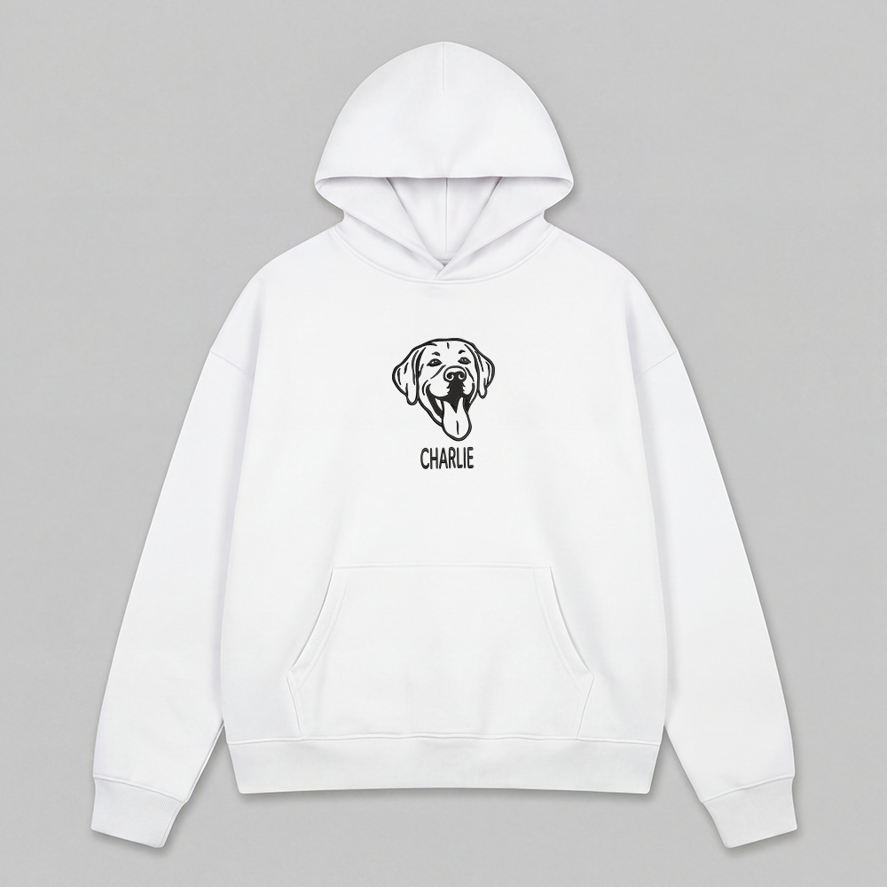Pet Embroidered Hoodie - Outline