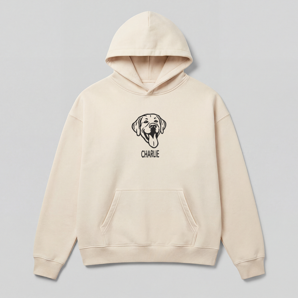 Pet Embroidered Hoodie - Outline