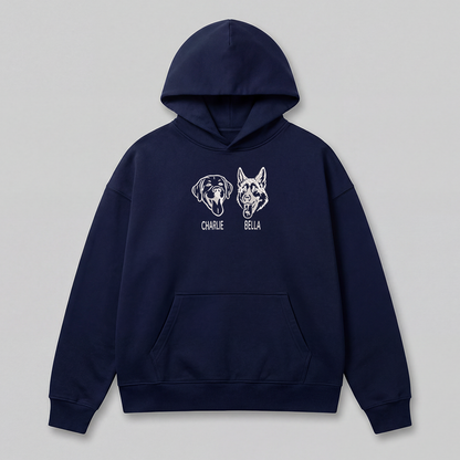 Pet Embroidered Hoodie - Outline