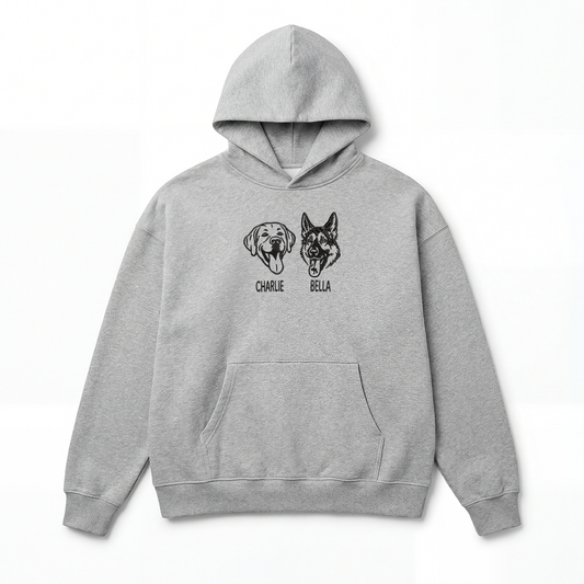 Pet Embroidered Hoodie - Outline
