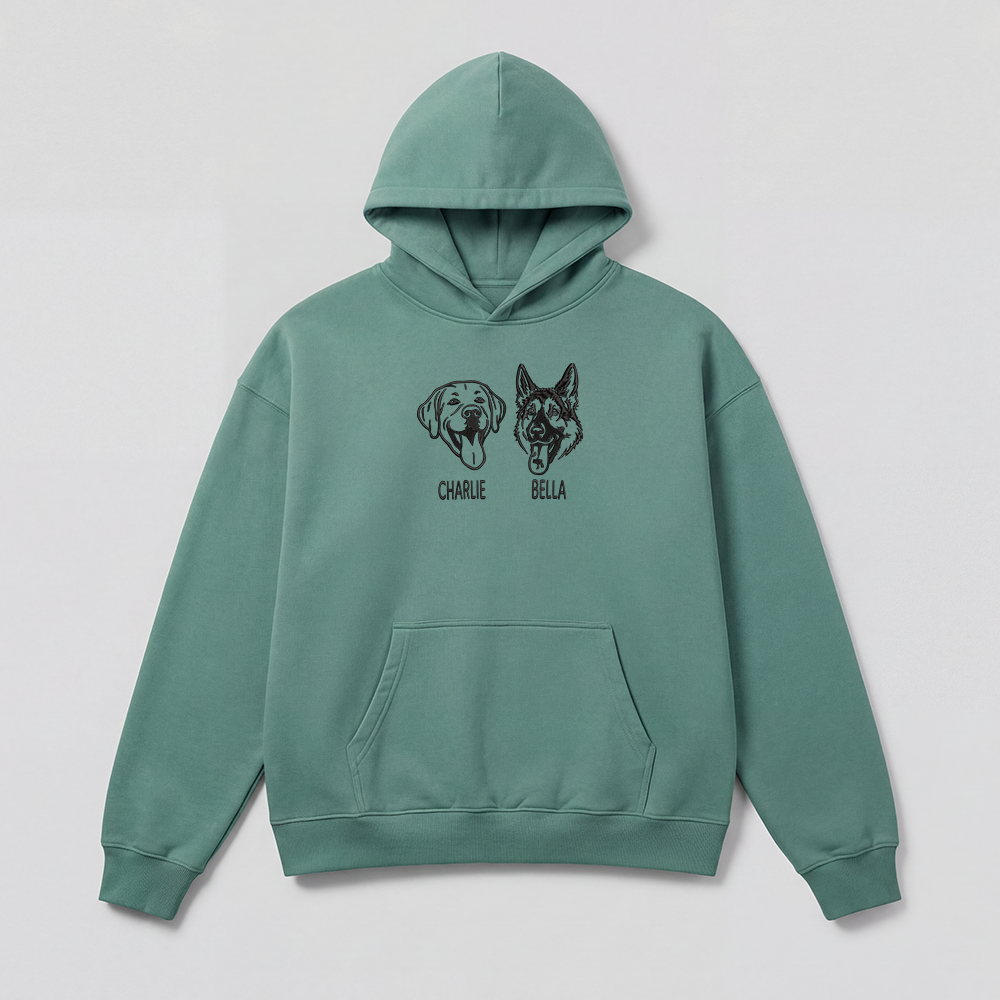Pet Embroidered Hoodie - Outline