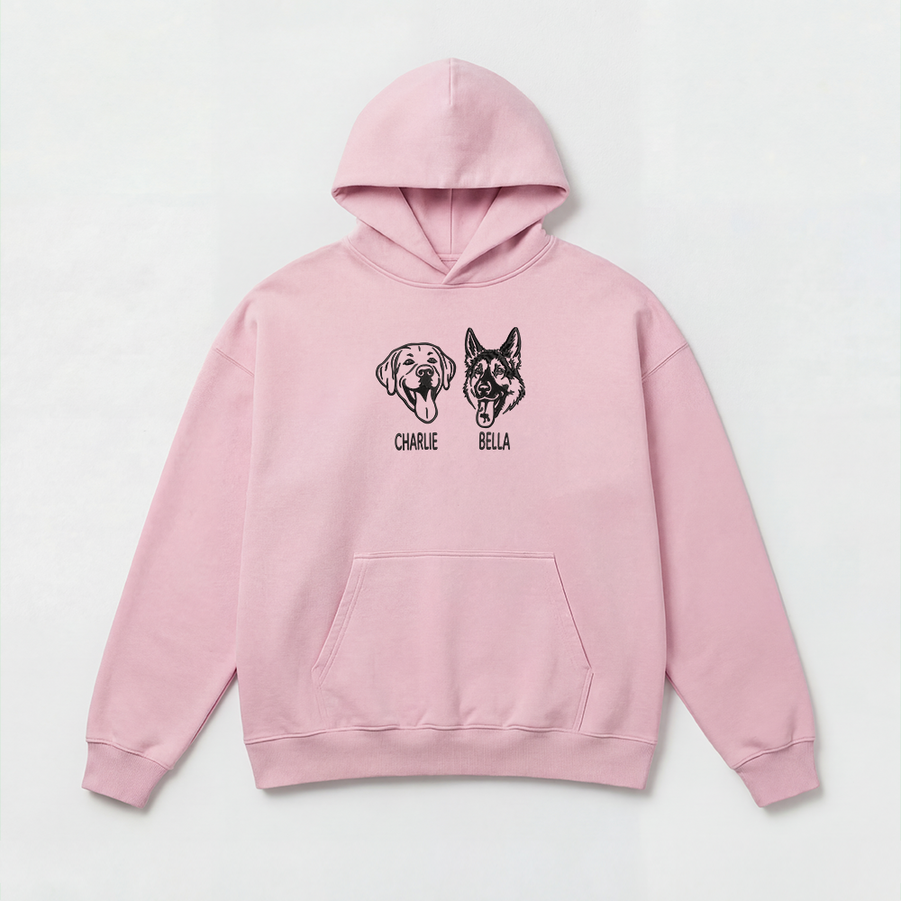 Pet Embroidered Hoodie - Outline
