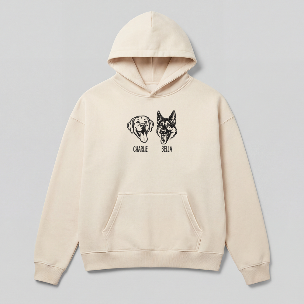 Pet Embroidered Hoodie - Outline
