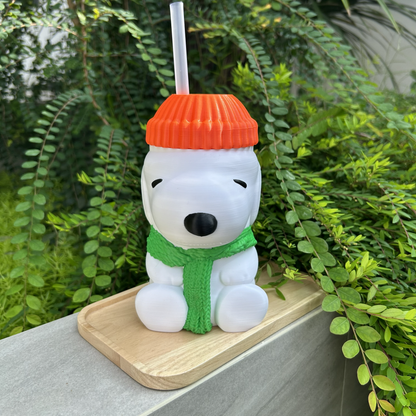 Snoopy 3D-Printed Can Cooler
