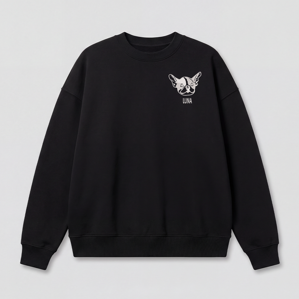 Pet Embroidered Sweatshirt – Outline