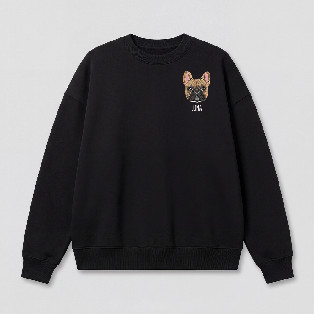 Pet Embroidered Sweatshirt - Full Color