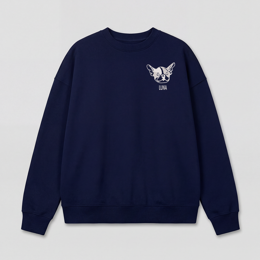 Pet Embroidered Sweatshirt – Outline