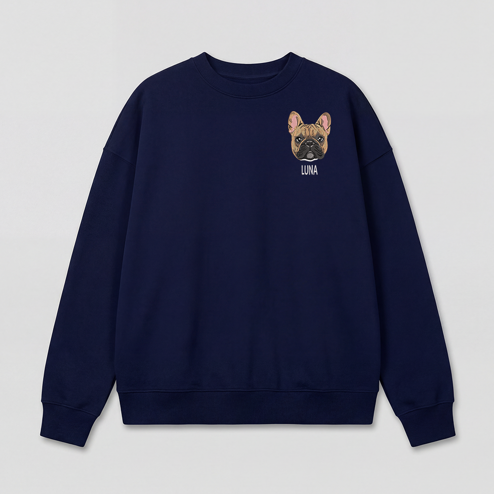 Pet Embroidered Sweatshirt - Full Color