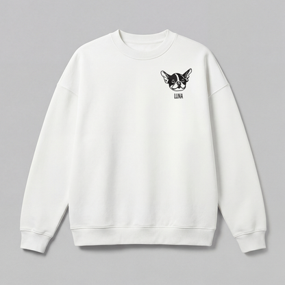 Pet Embroidered Sweatshirt – Outline