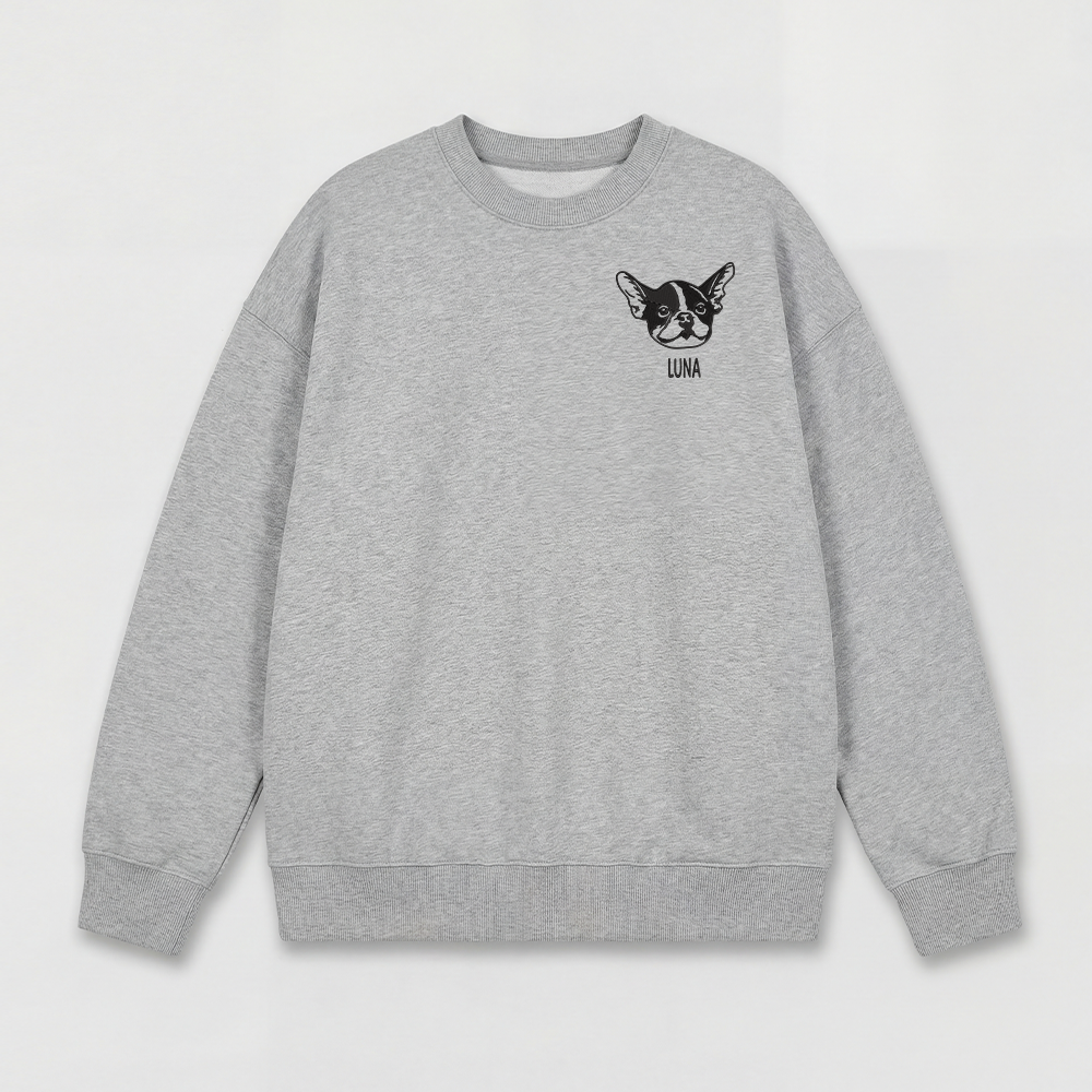 Pet Embroidered Sweatshirt – Outline