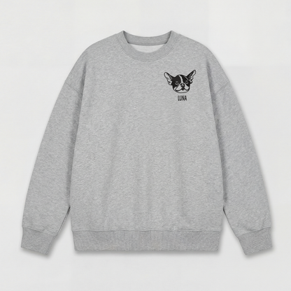 Pet Embroidered Sweatshirt – Outline