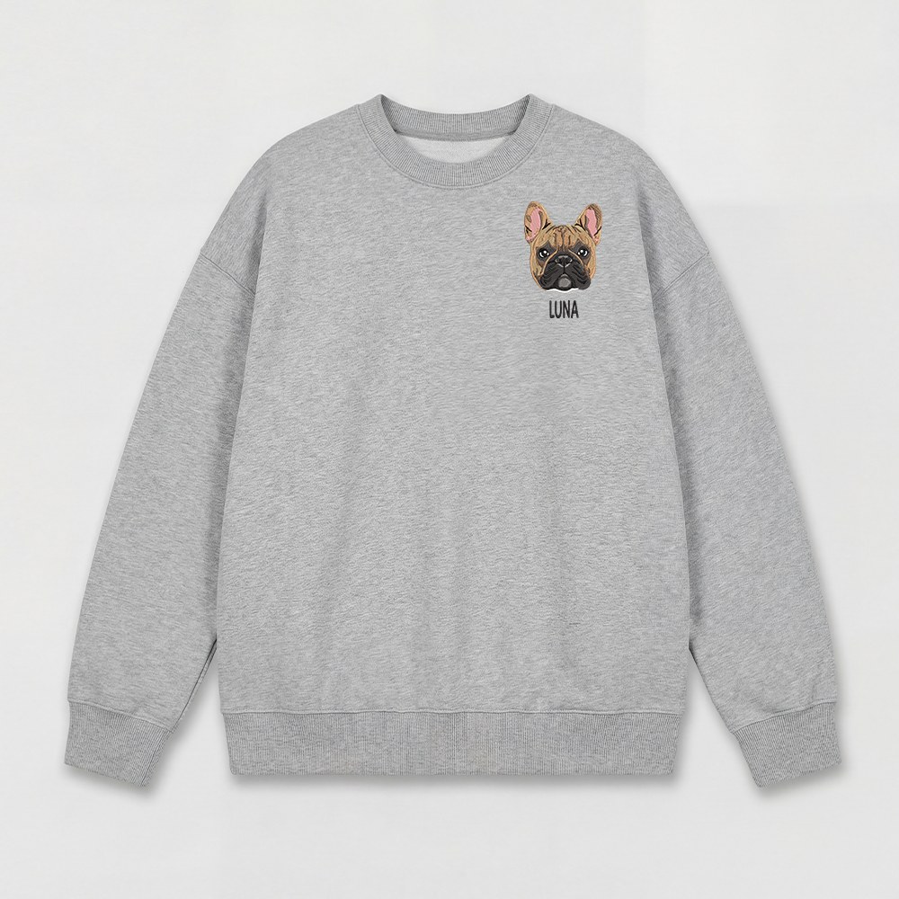 Pet Embroidered Sweatshirt - Full Color