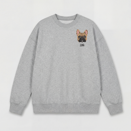 Pet Embroidered Sweatshirt - Full Color