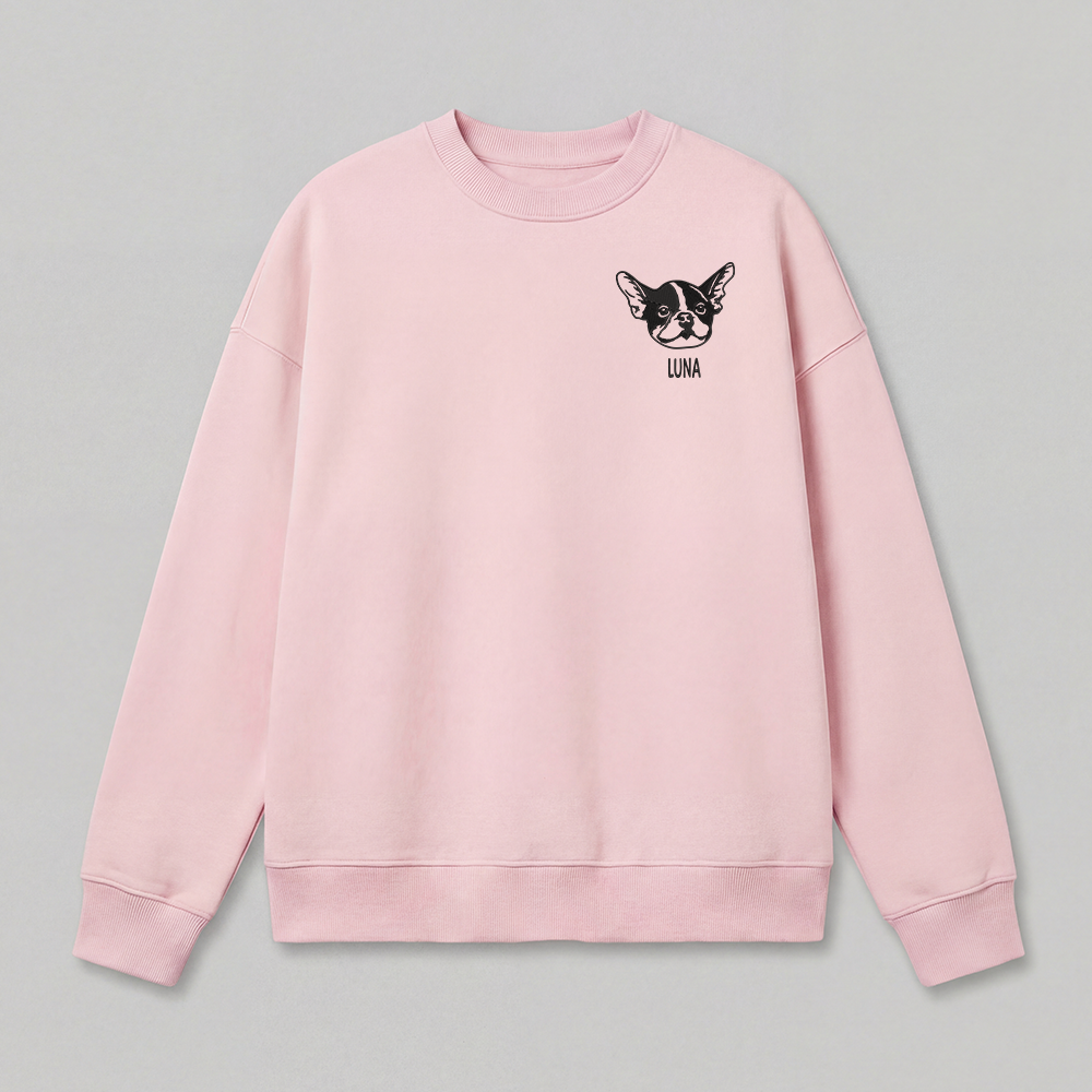 Pet Embroidered Sweatshirt – Outline