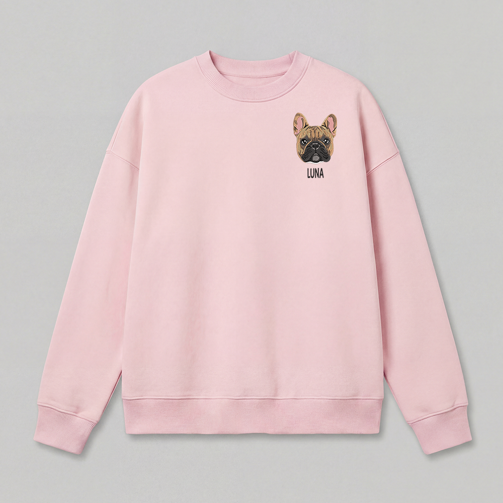 Pet Embroidered Sweatshirt - Full Color