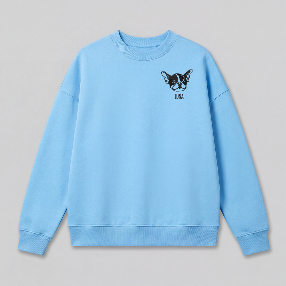 Pet Embroidered Sweatshirt – Outline