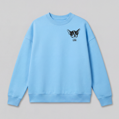 Pet Embroidered Sweatshirt – Outline