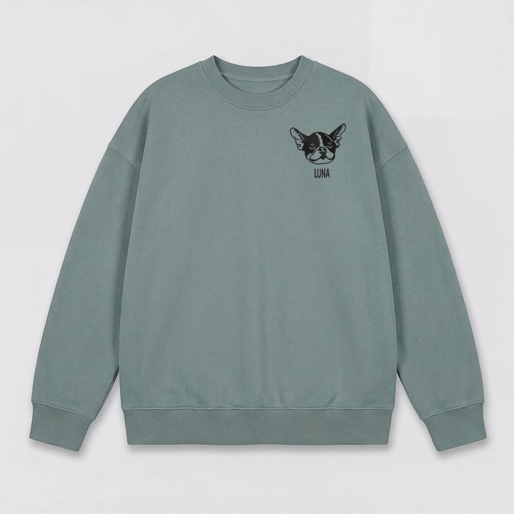 Pet Embroidered Sweatshirt – Outline