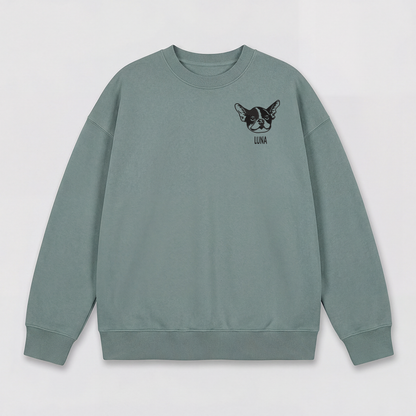 Pet Embroidered Sweatshirt – Outline