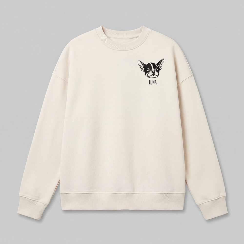 Pet Embroidered Sweatshirt – Outline