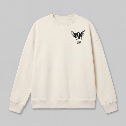 Pet Embroidered Sweatshirt – Outline