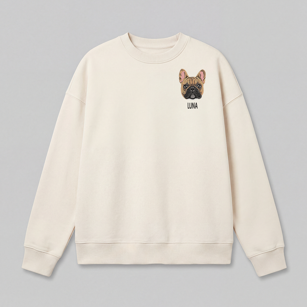 Pet Embroidered Sweatshirt - Full Color