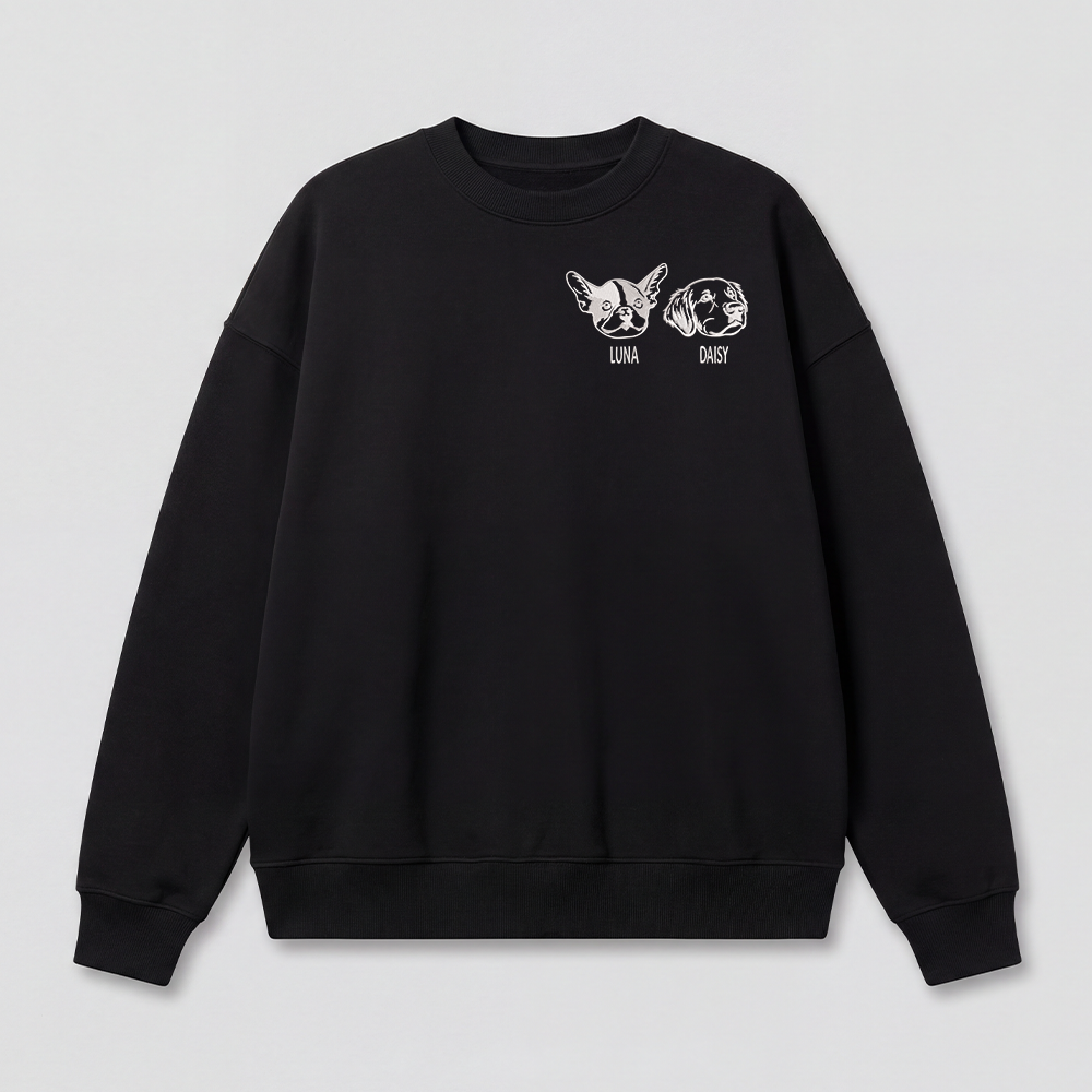 Pet Embroidered Sweatshirt – Outline