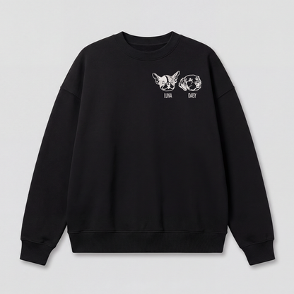 Pet Embroidered Sweatshirt – Outline