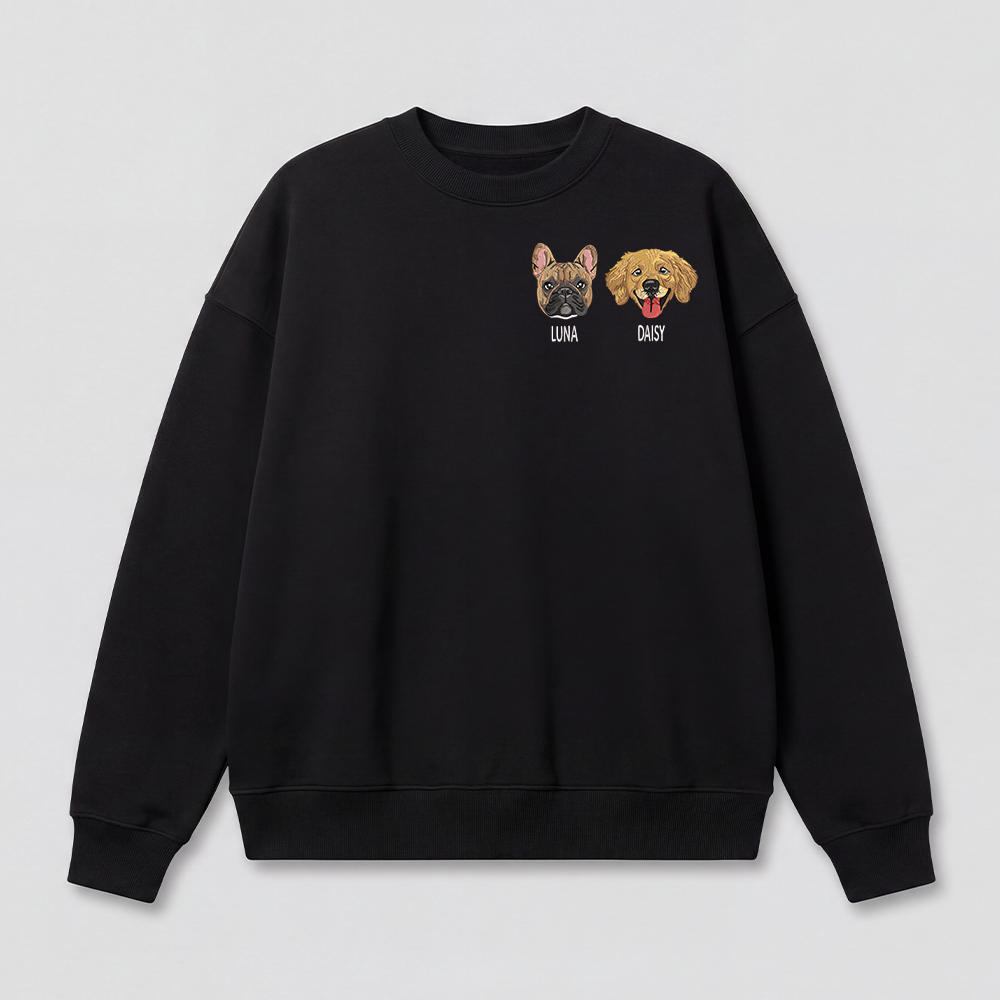 Pet Embroidered Sweatshirt - Full Color