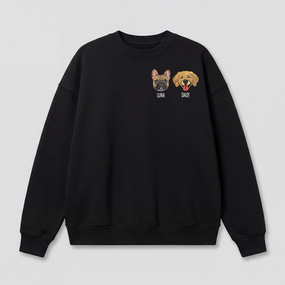 Pet Embroidered Sweatshirt - Full Color
