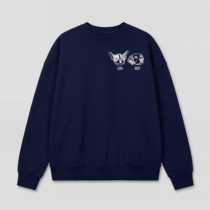 Pet Embroidered Sweatshirt – Outline