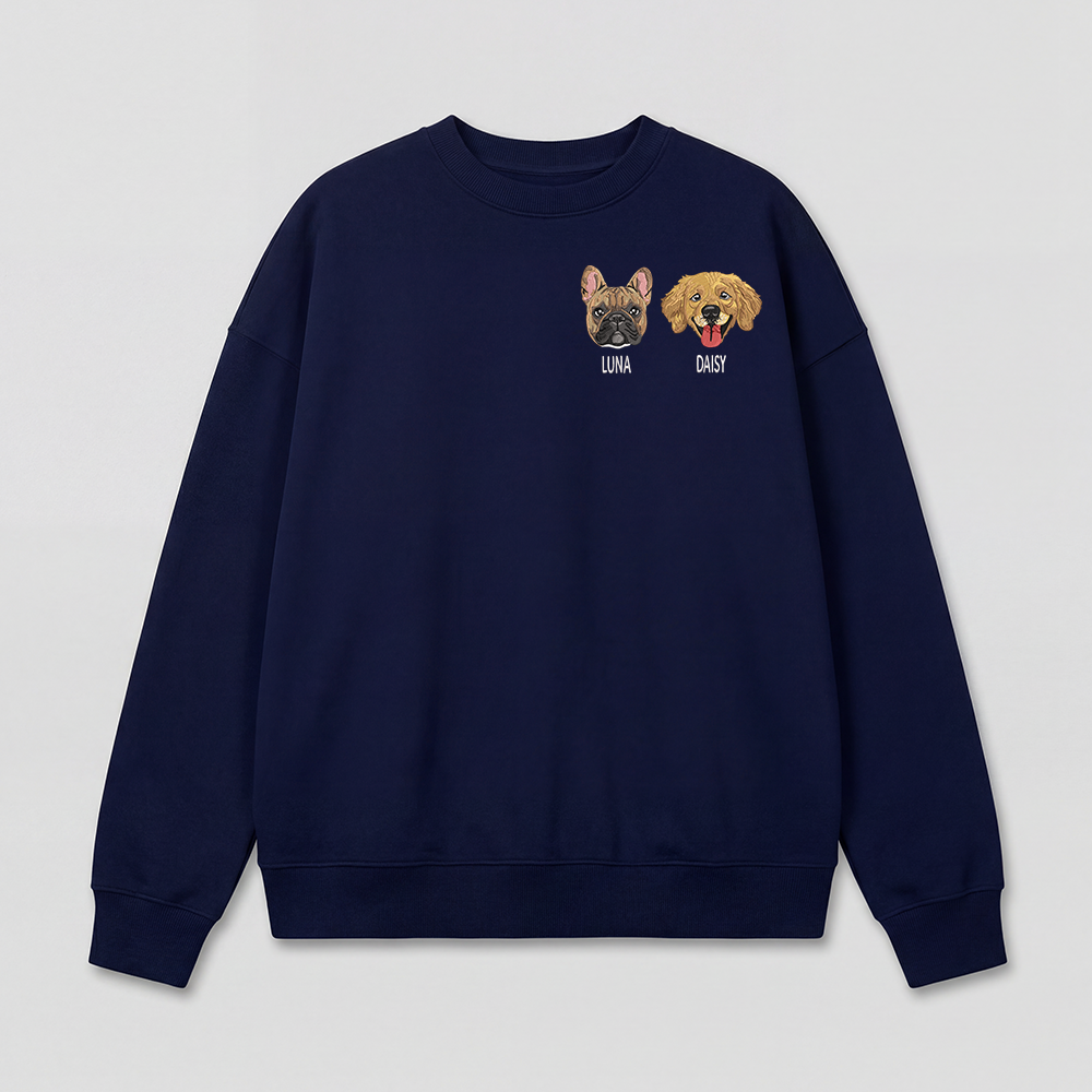Pet Embroidered Sweatshirt - Full Color