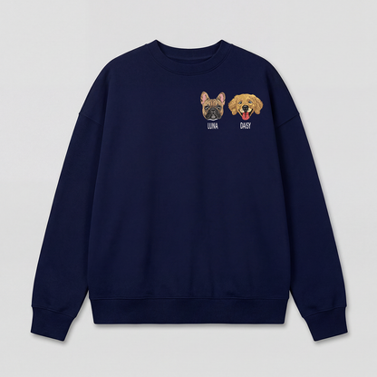 Pet Embroidered Sweatshirt - Full Color