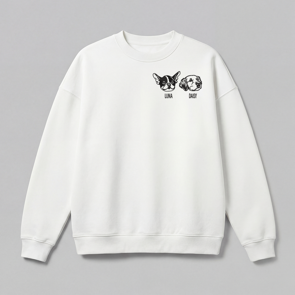 Pet Embroidered Sweatshirt – Outline