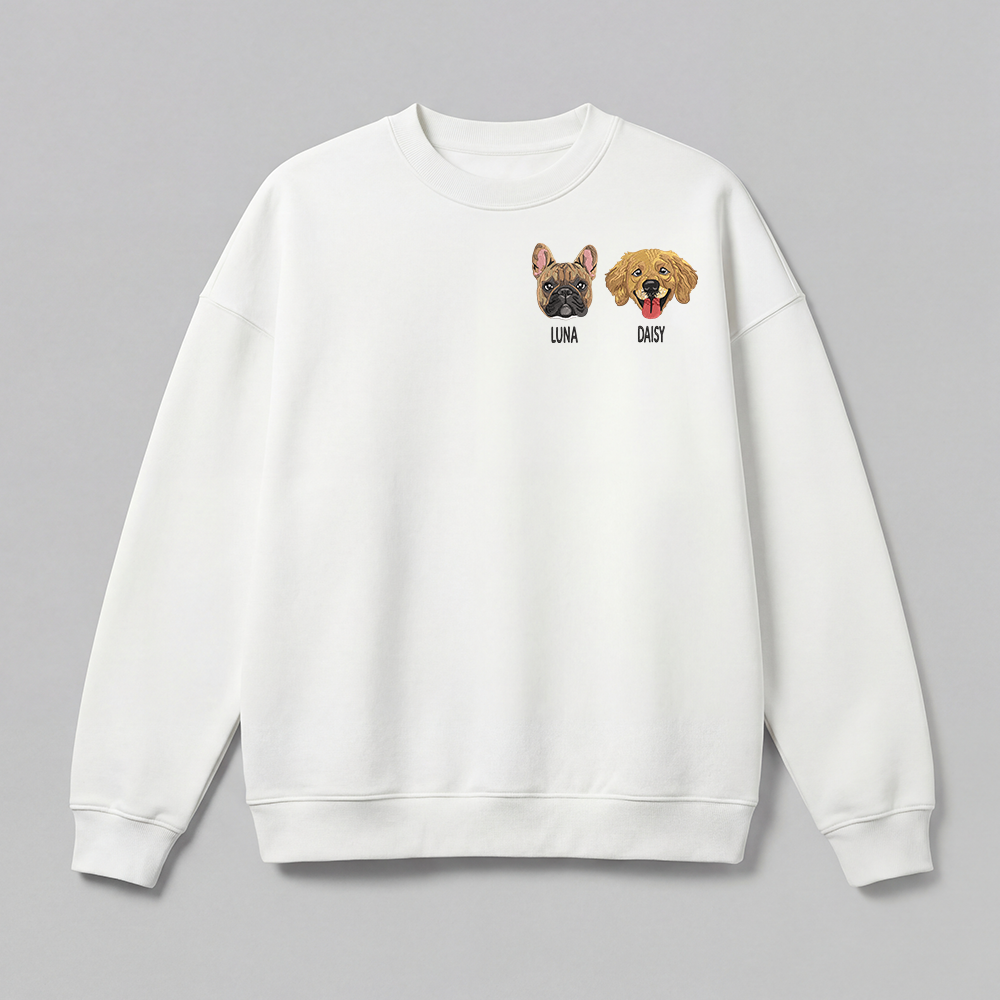 Pet Embroidered Sweatshirt - Full Color