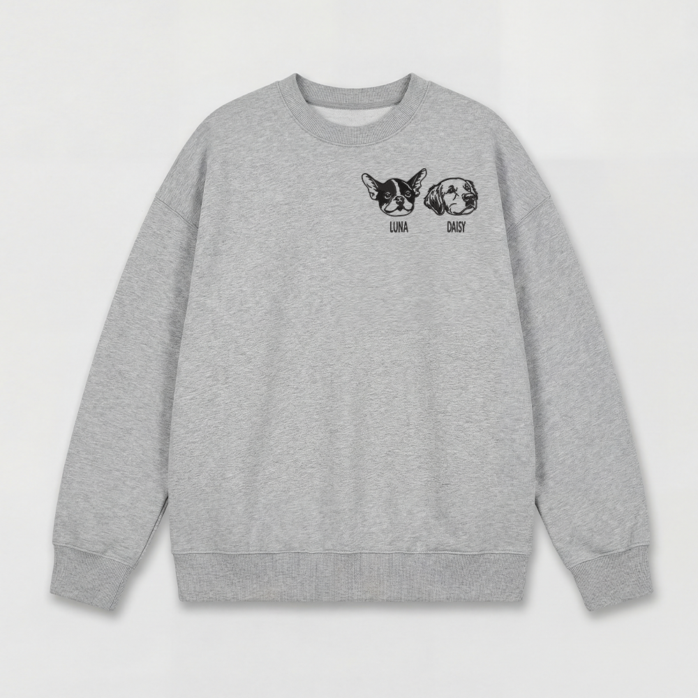 Pet Embroidered Sweatshirt – Outline