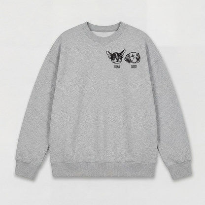 Pet Embroidered Sweatshirt – Outline
