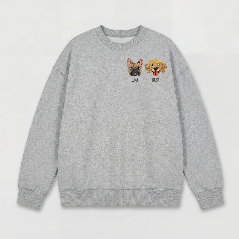 Pet Embroidered Sweatshirt - Full Color