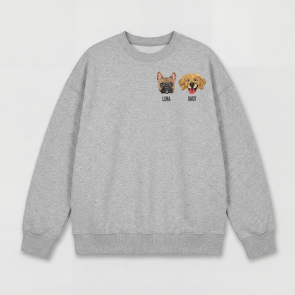 Pet Embroidered Sweatshirt - Full Color