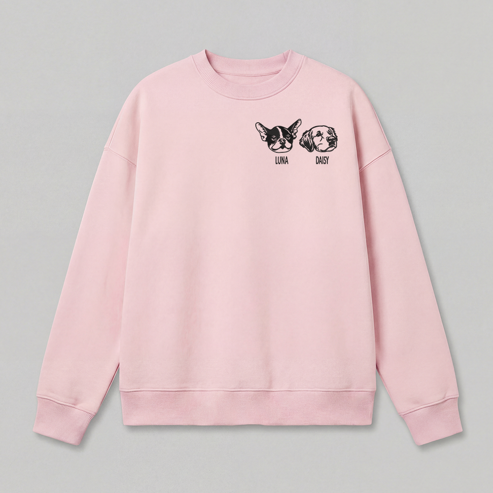 Pet Embroidered Sweatshirt – Outline