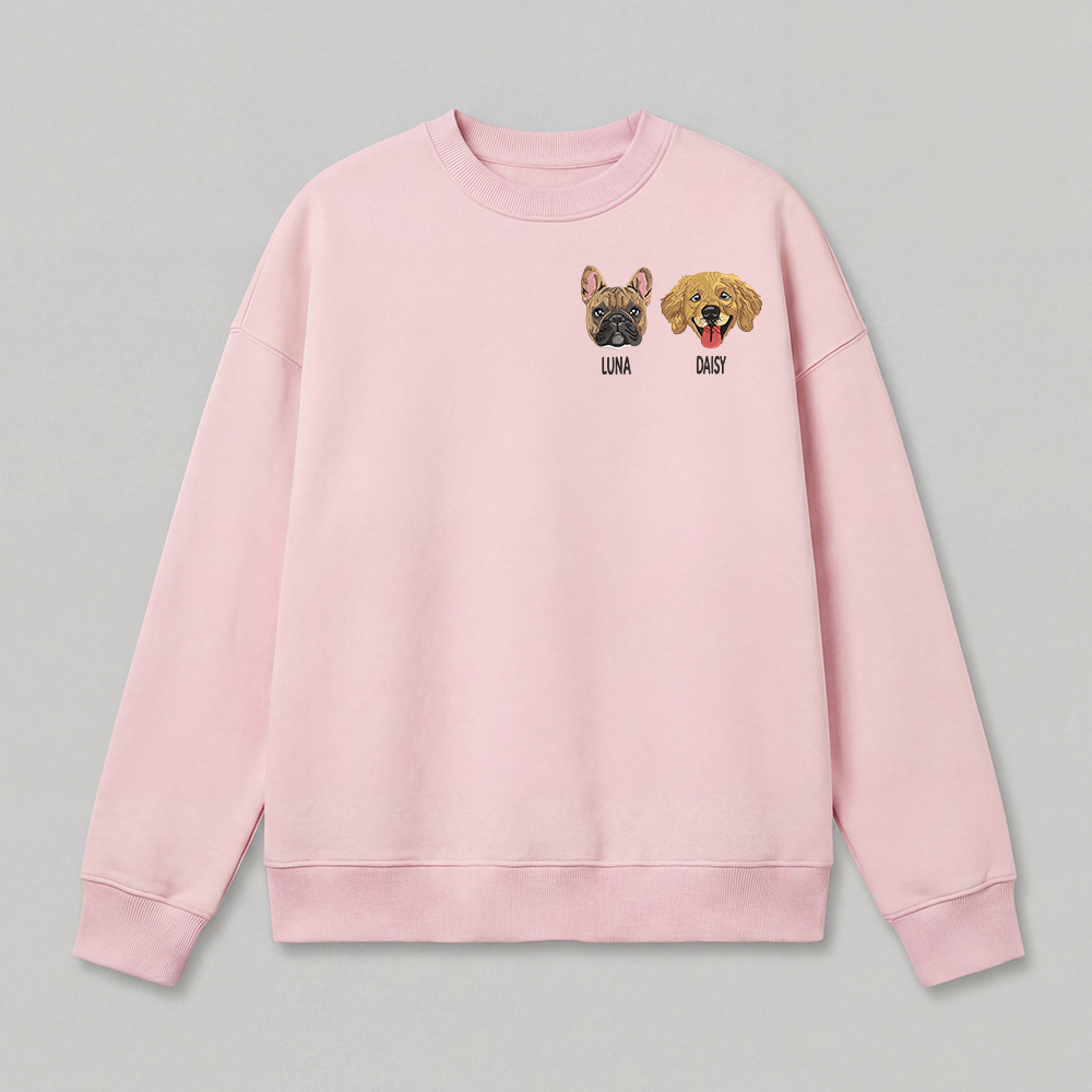 Pet Embroidered Sweatshirt - Full Color