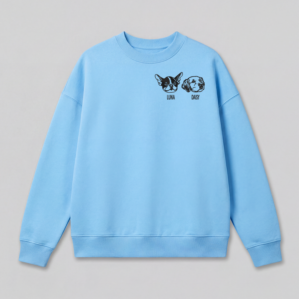 Pet Embroidered Sweatshirt – Outline
