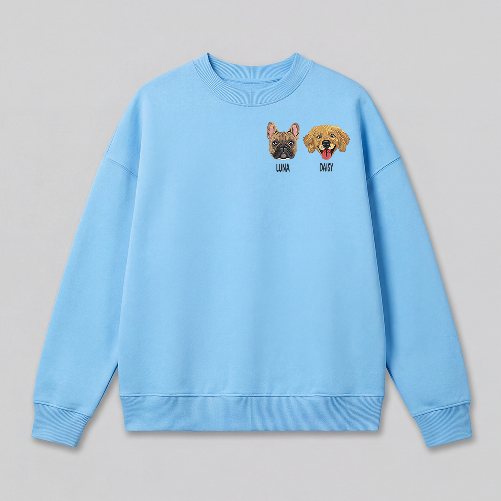 Pet Embroidered Sweatshirt - Full Color
