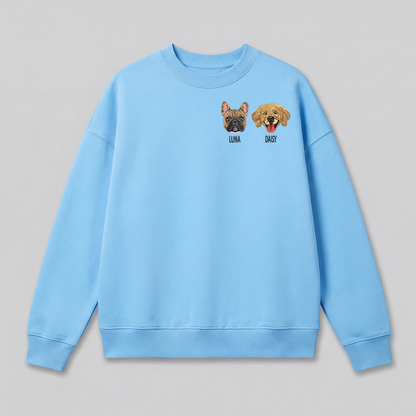 Pet Embroidered Sweatshirt - Full Color