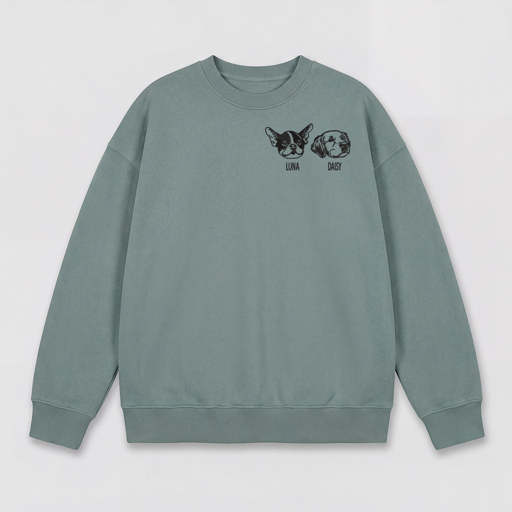 Pet Embroidered Sweatshirt – Outline
