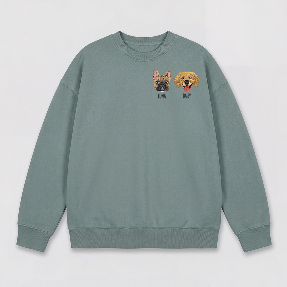 Pet Embroidered Sweatshirt - Full Color