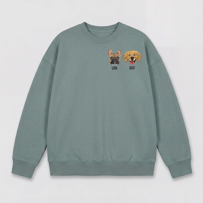 Pet Embroidered Sweatshirt - Full Color