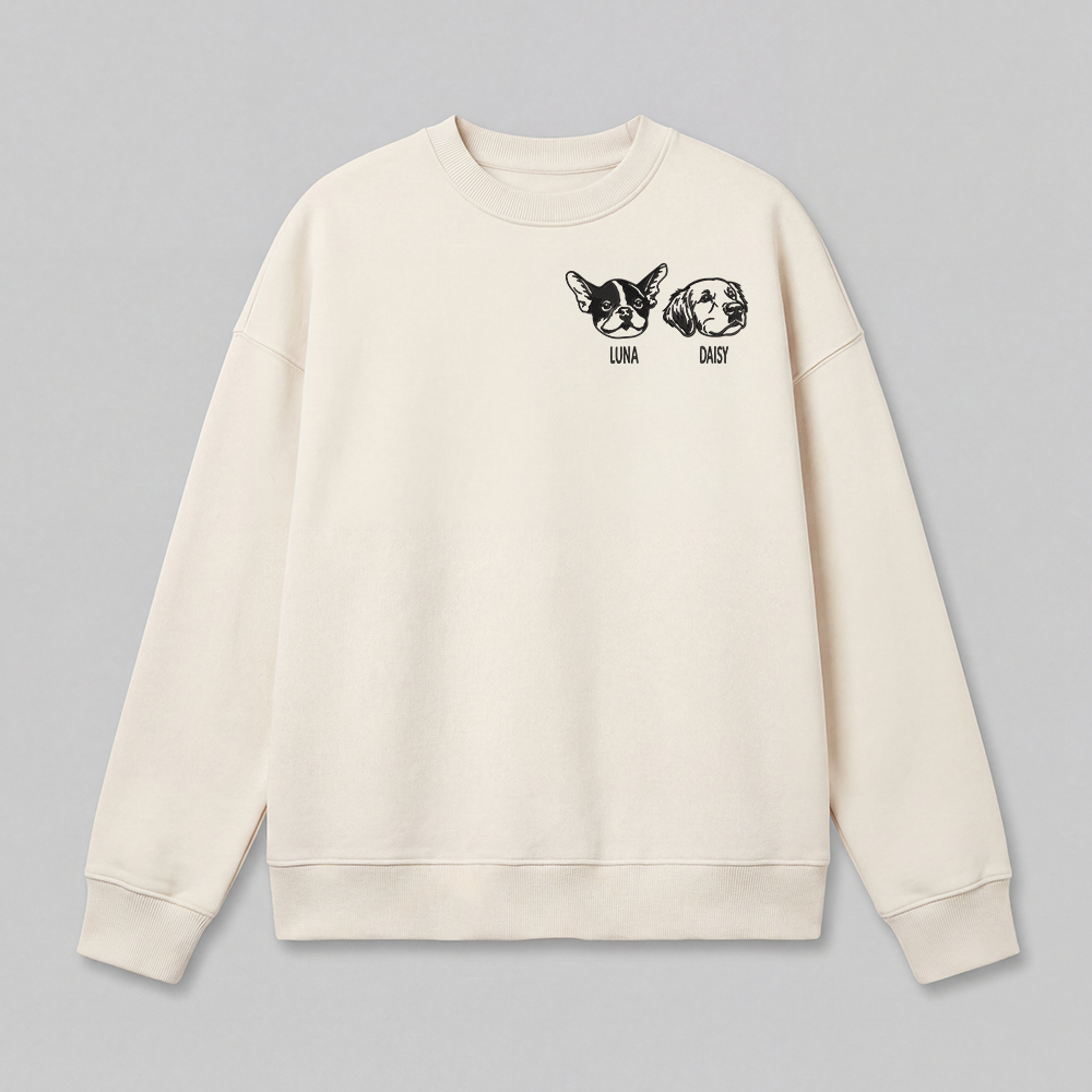 Pet Embroidered Sweatshirt – Outline