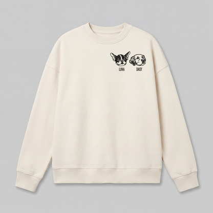 Pet Embroidered Sweatshirt – Outline