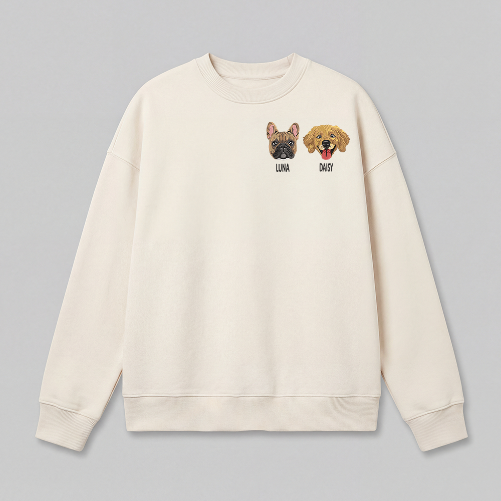 Pet Embroidered Sweatshirt - Full Color
